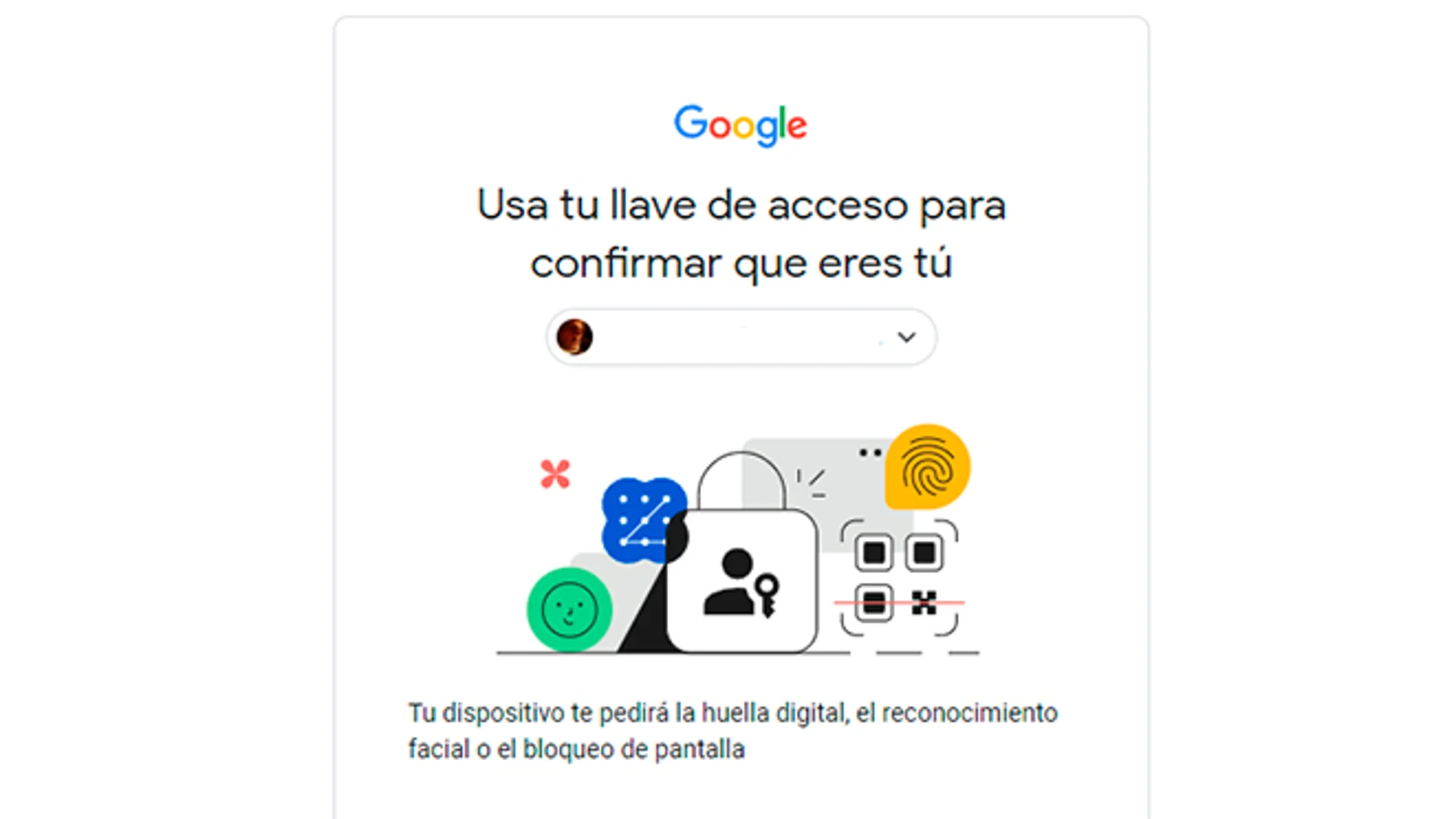Google ya permite usar llaves de paso en lugar de contraseñas para acceder a la cuenta.