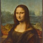La famosa Mona Lisa, con el puente a la derecha de la imagen, junto a su rostro