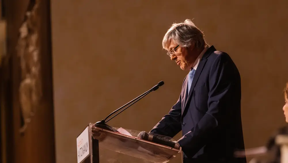 Alejandro Guillermo Roemmers pronunciando su discurso en la Pontificia Universidad Antoniana de Roma