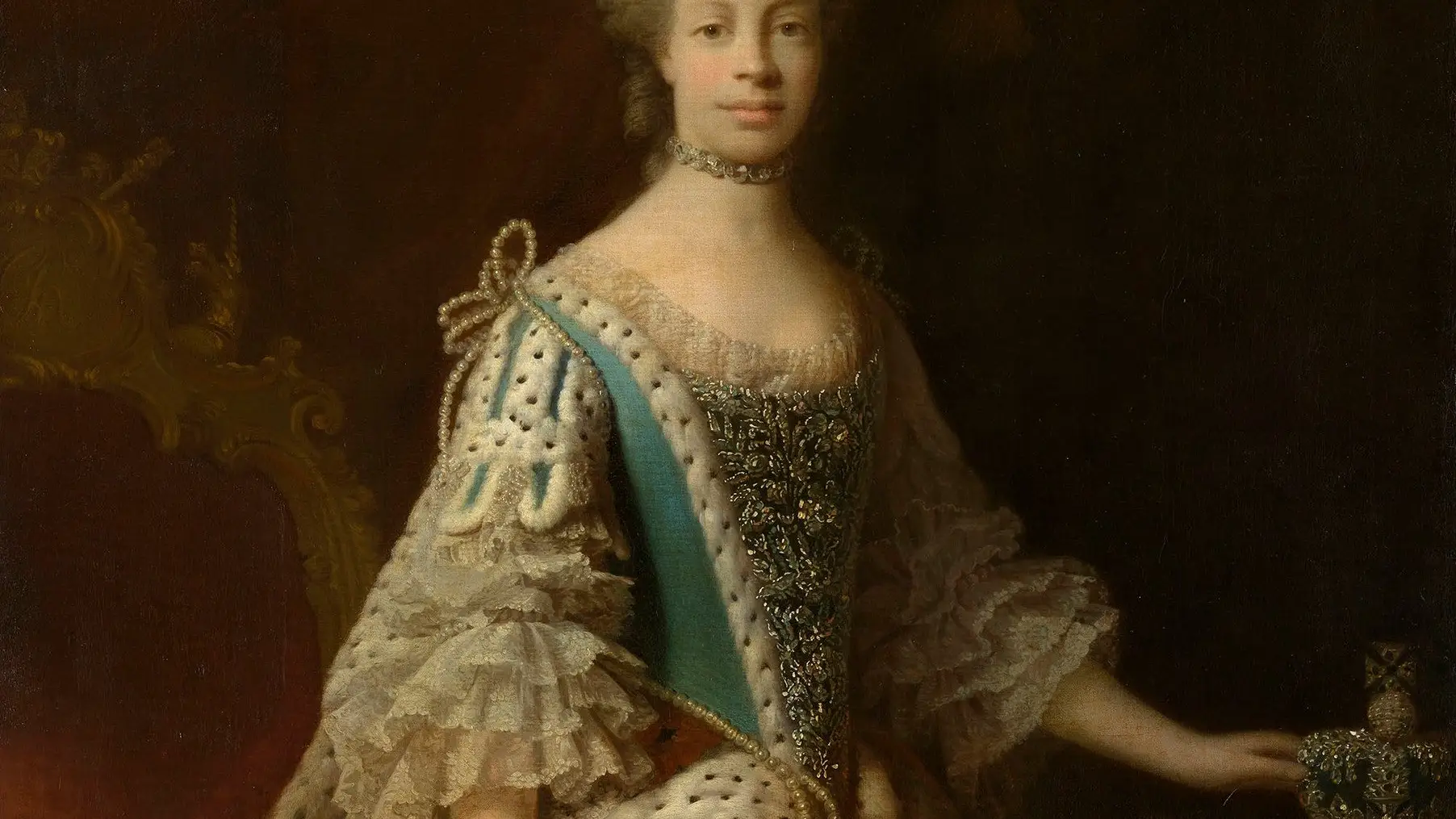 La reina Charlotte de Inglaterra, retratada por Allan Ramsay