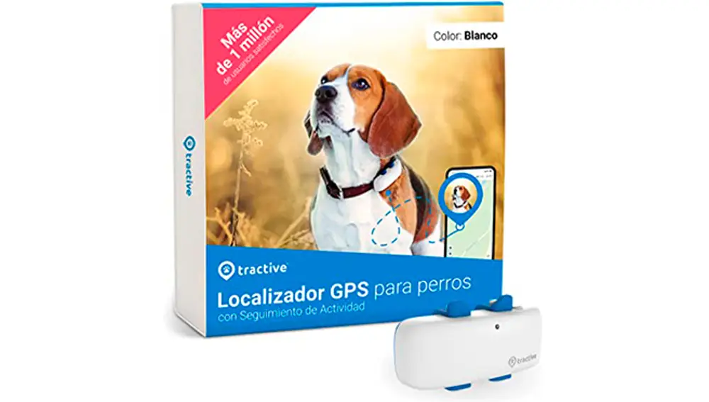 Rastreador GPS para perros de Tractive.