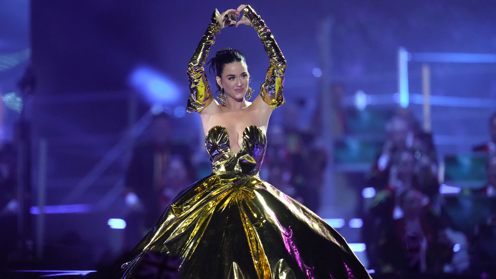 Katy Perry en el concierto de la coronación de Carlos III.