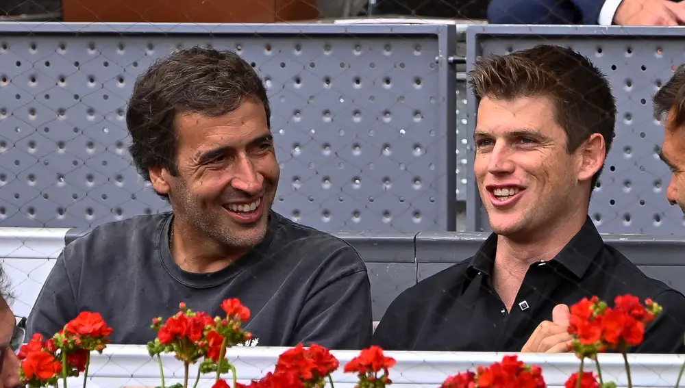 Raúl González y Miguel Bernardeau en el Mutua Madrid Open
