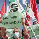 Concentración de trabajadores de la Sanidad pública en Zamora