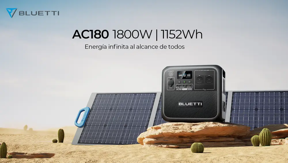 La estación de energía portátil BLUETTI AC180 se acaba de estrenar con una serie de mejoras, como una velocidad de carga super rápida