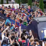 FC Barcelona celebrates La Liga Championship