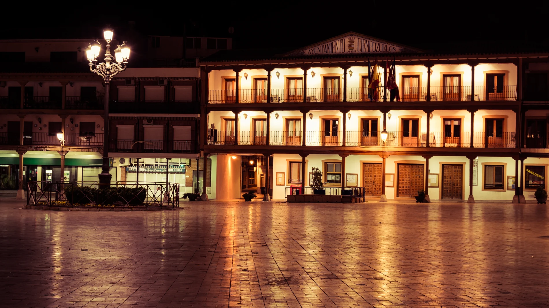 Una imagen la plaza mayor de las localidad de Ciempozuelos