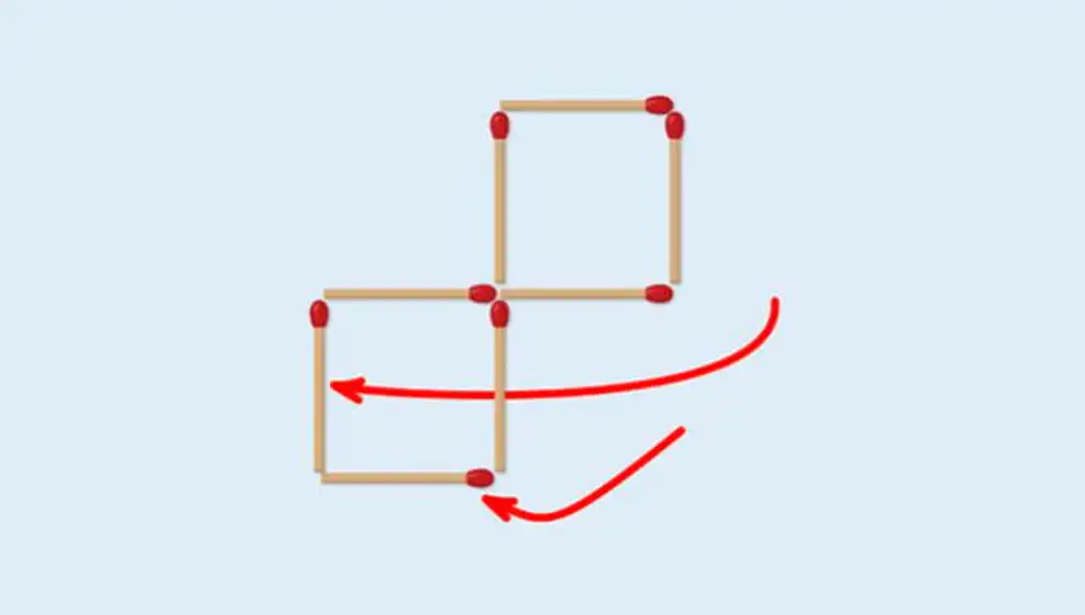 Esta era la forma adecuada de formar dos cuadrados
