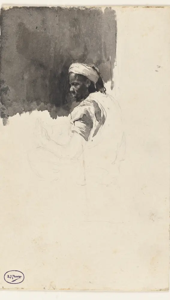 Cabeza de perfil de un marroquí, 1888