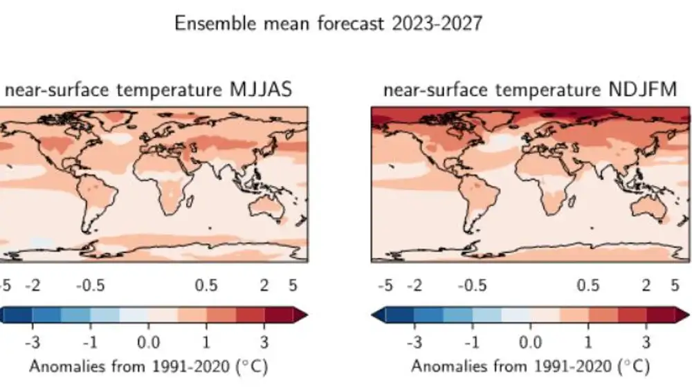 Las temperaturas mundiales batirán récords en los próximos cinco años