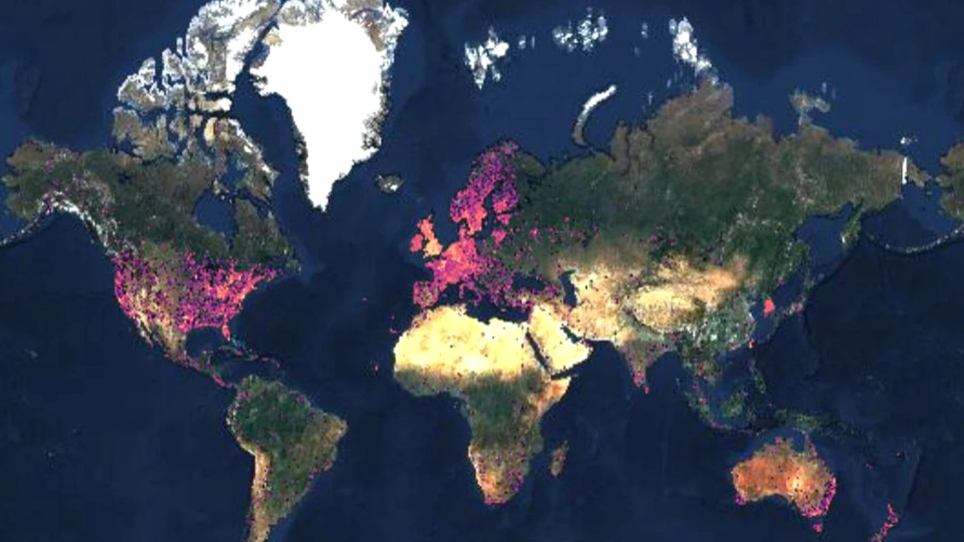 Mapa mundial sobre insectos acuáticos
