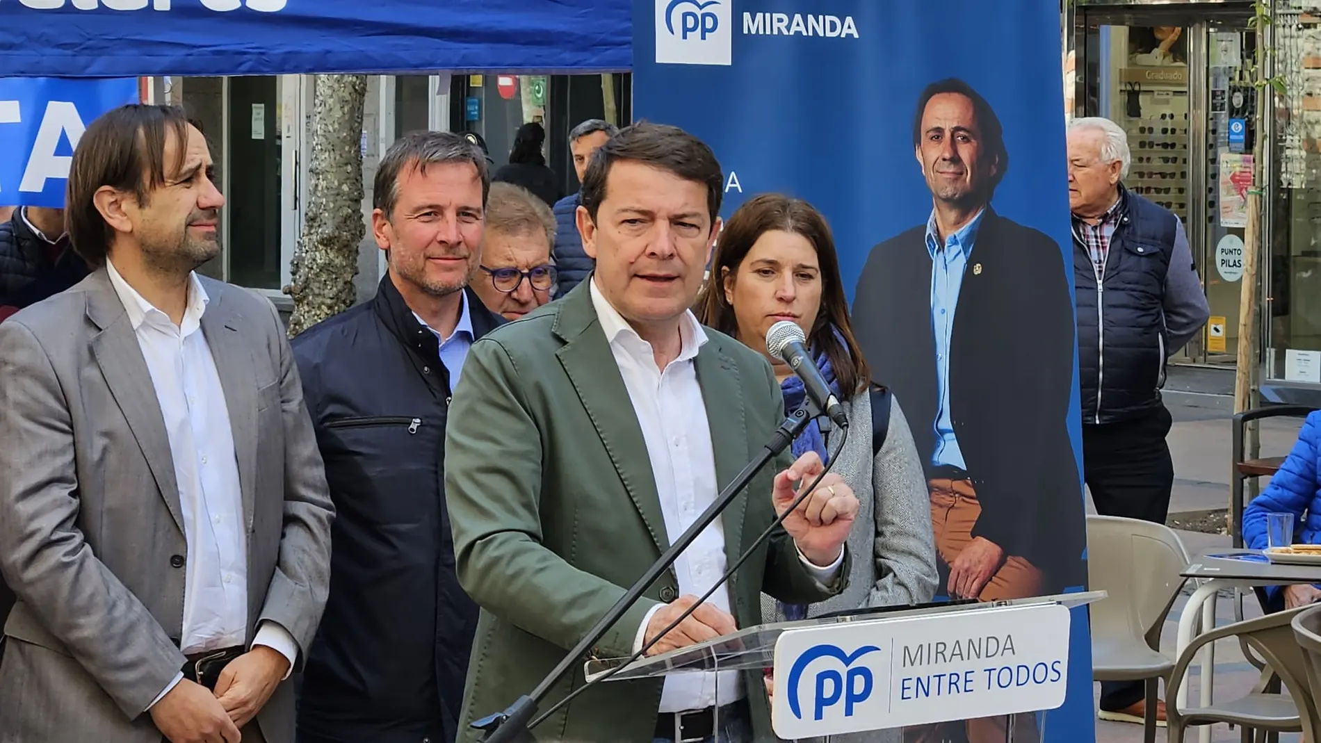 Fernández Mañueco en el acto electoral celebrado en Miranda de Ebro