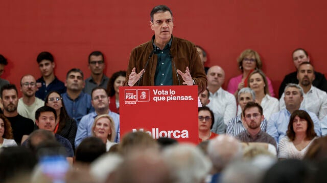 Presidente del Gobierno, Pedro Sánchez, participa en acto electoral en Palma de Mallorca