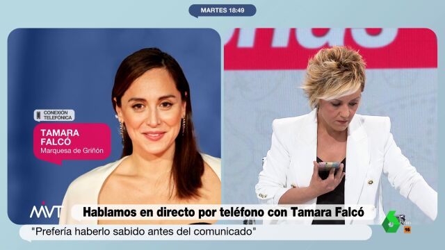 Tamara Falcó habla en 'Más Vale Tarde' tras quedarse sin vestido de novia