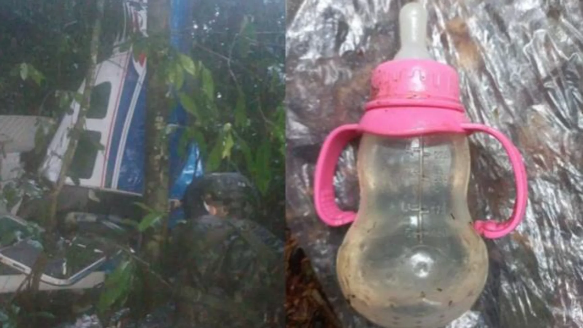 Un biberón hallado en la selva colombiana que dio lugar al hallazgo de los menores