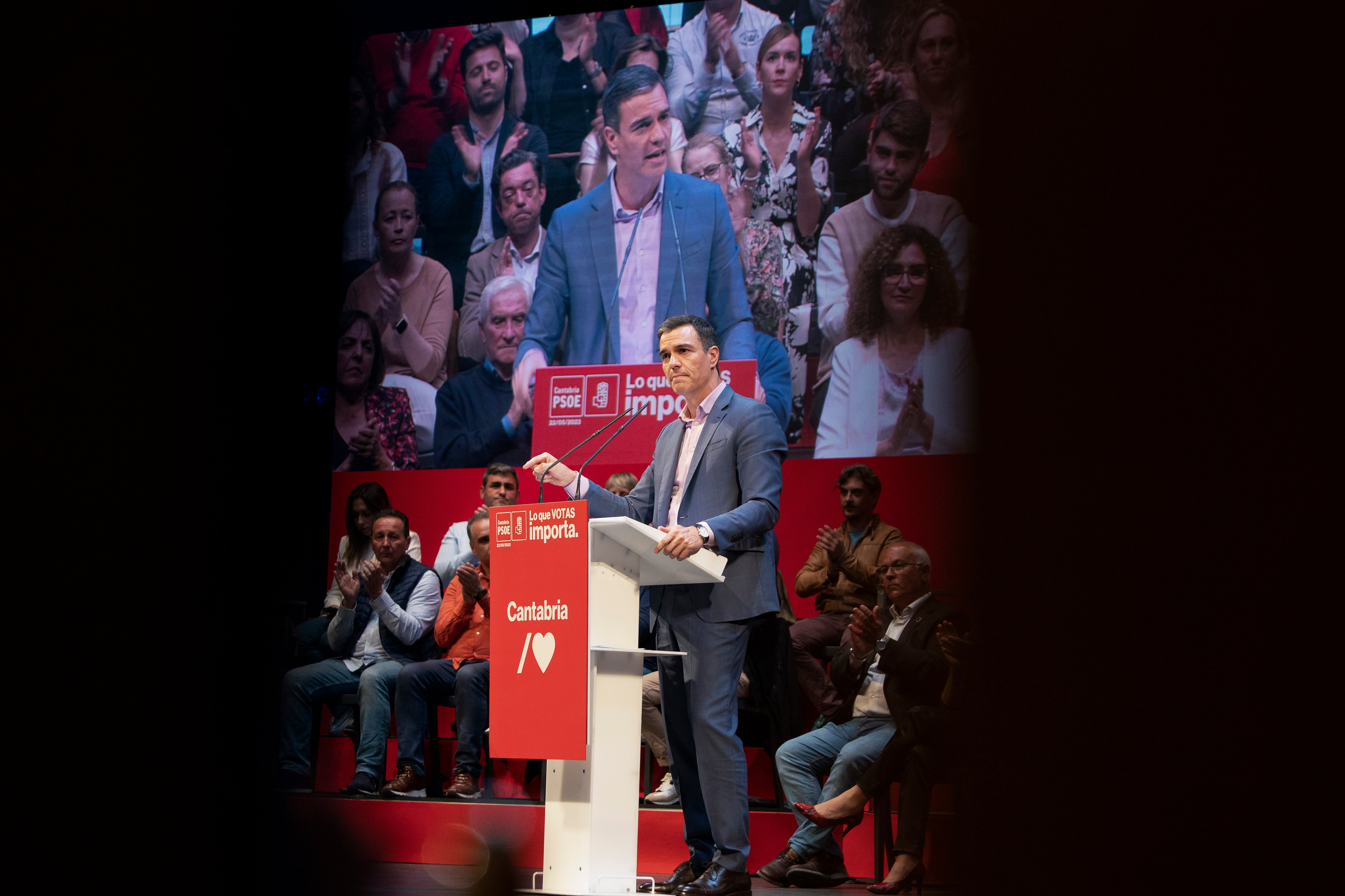 Acto del PSOE con Pedro Sánchez en Santander