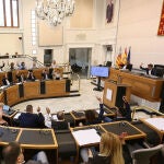 Imagen del pleno extraordinario de ayer en la Diputación de Alicante.