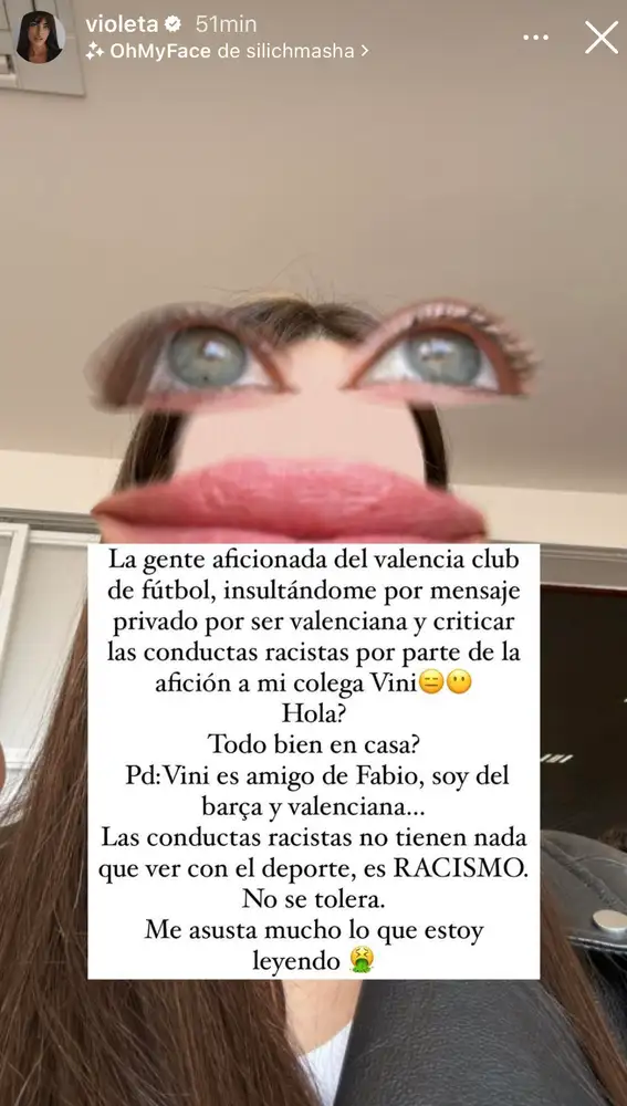 violeta mangrinan sale defensa vinicius 67 Violeta Mangriñán comes out in defense of Vinícius.