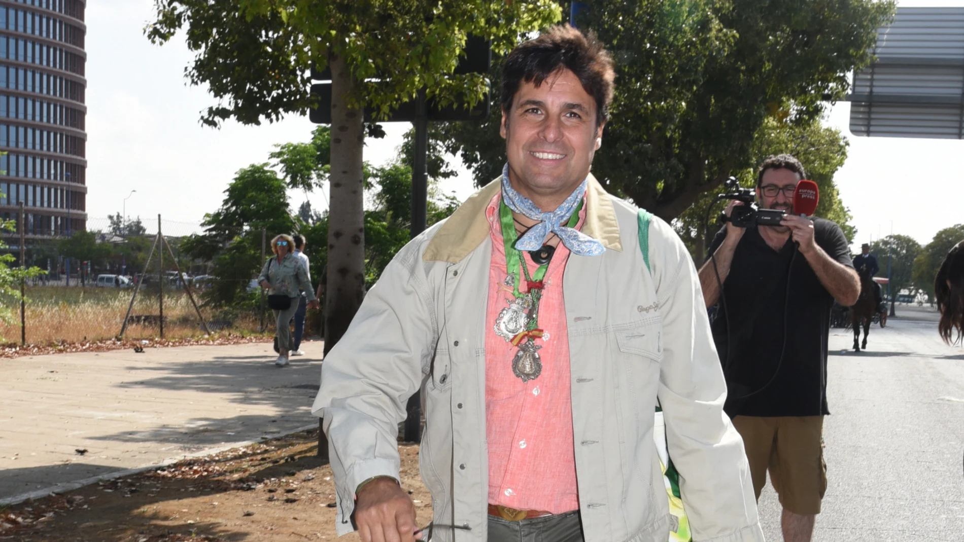 Cayetano Rivera en su primer día de Romería del Rocío