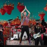 El cantanta de Coldplay, Chris Martin, en el primero de los cuatro conciertos que harán en Barcelona