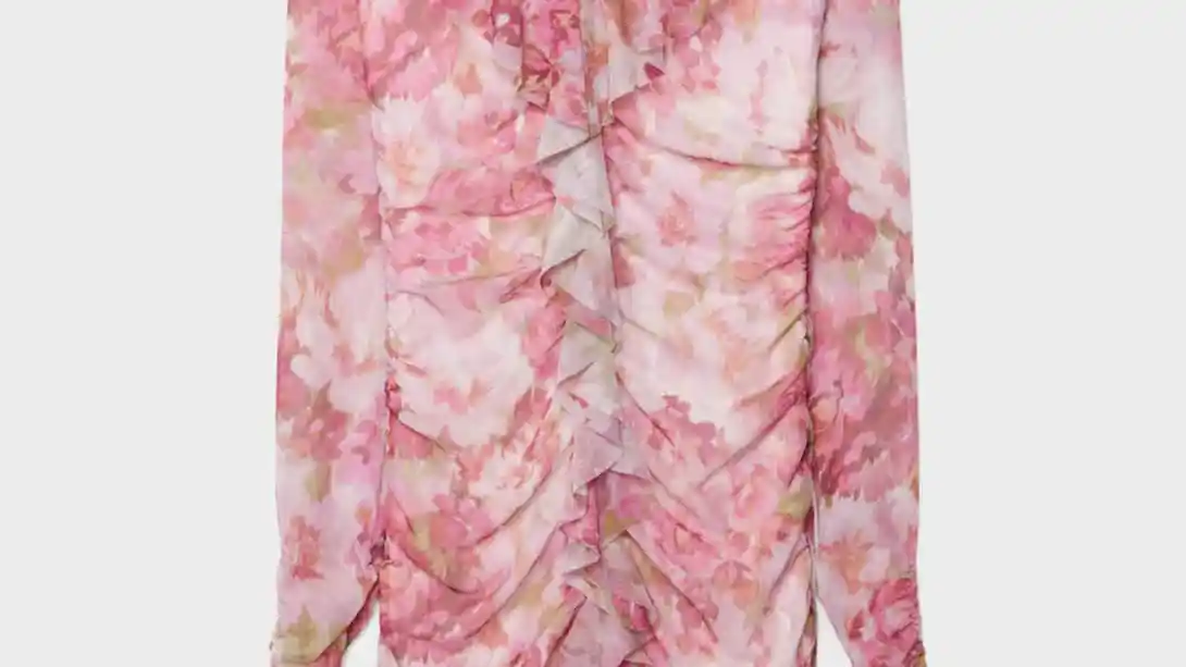 Vestido corto volantes tul