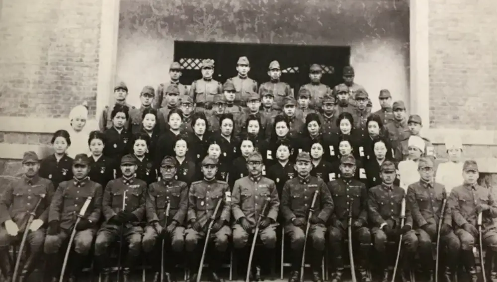 Miembros de la academia donde se formaba a los soldados del Escuadrón 731 japonés