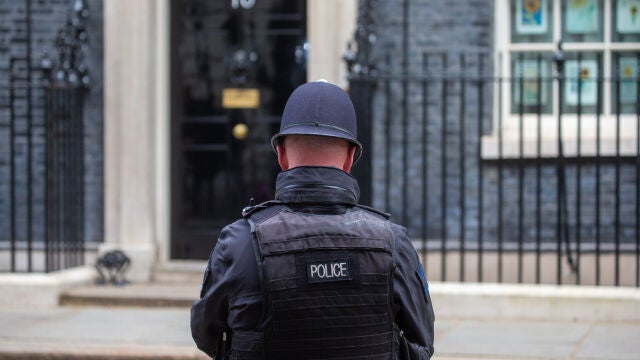 R.Unido.- Un coche se estrella contra las puertas de acceso a Downing Street