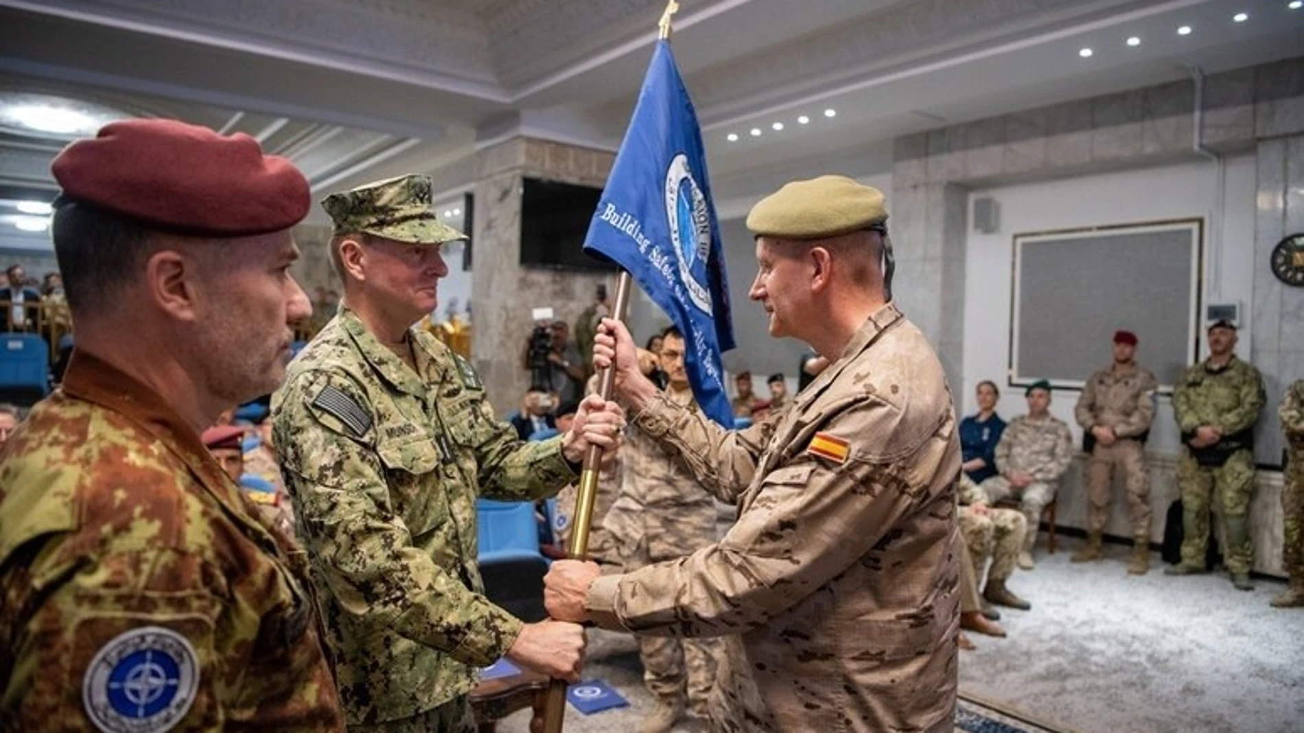 El general José Antonio Agüero en la toma de posesión como jefe de la misión de la OTAN en Irak EMAD 25/05/2023