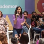 Ione Belarra en mitin electoral en Murcia