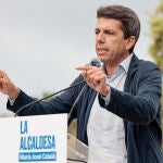 El candidato del PP valenciano a la Presidencia de la Generalitat, Carlos Mazón