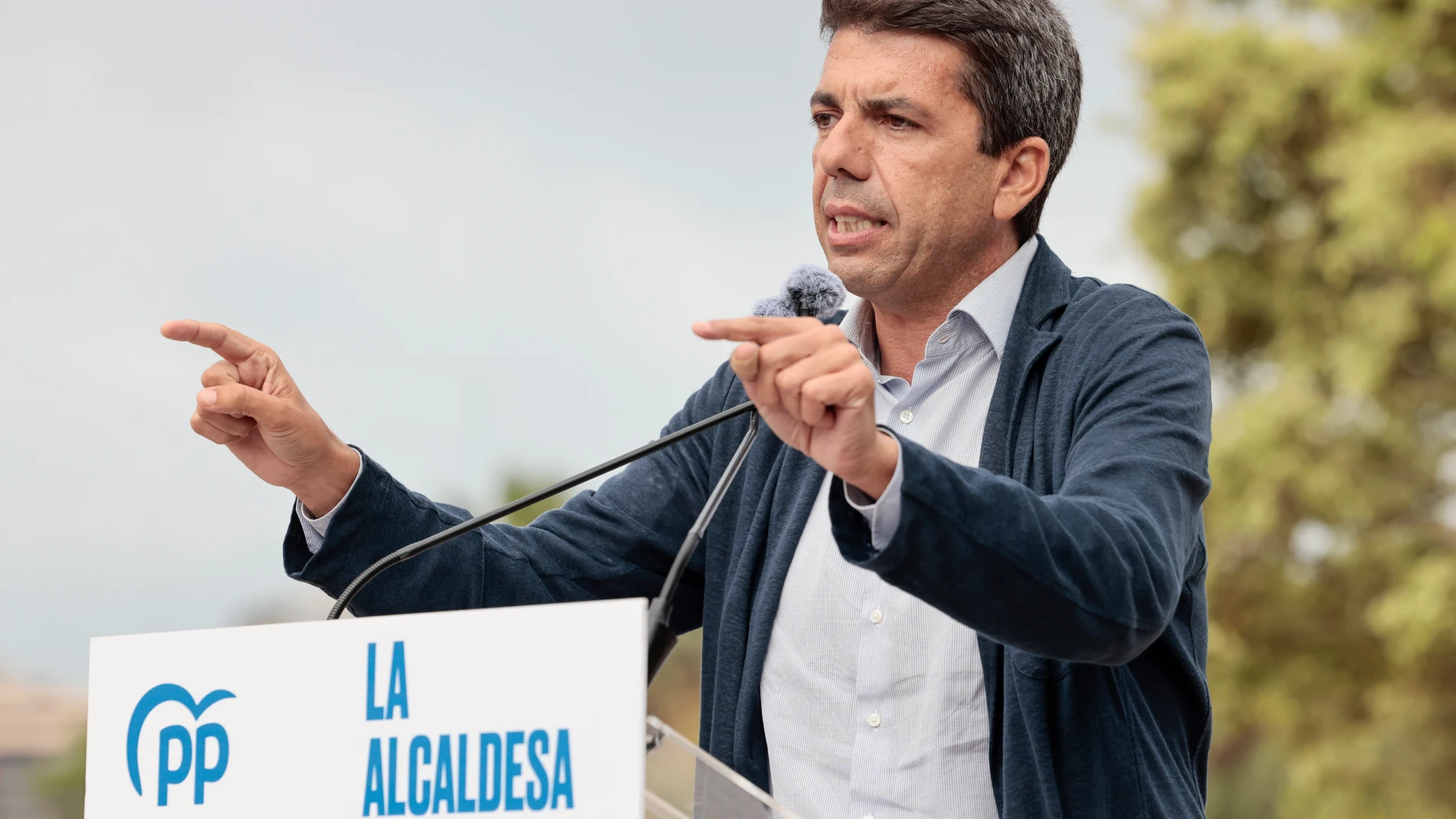 El candidato del PP valenciano a la Presidencia de la Generalitat, Carlos Mazón