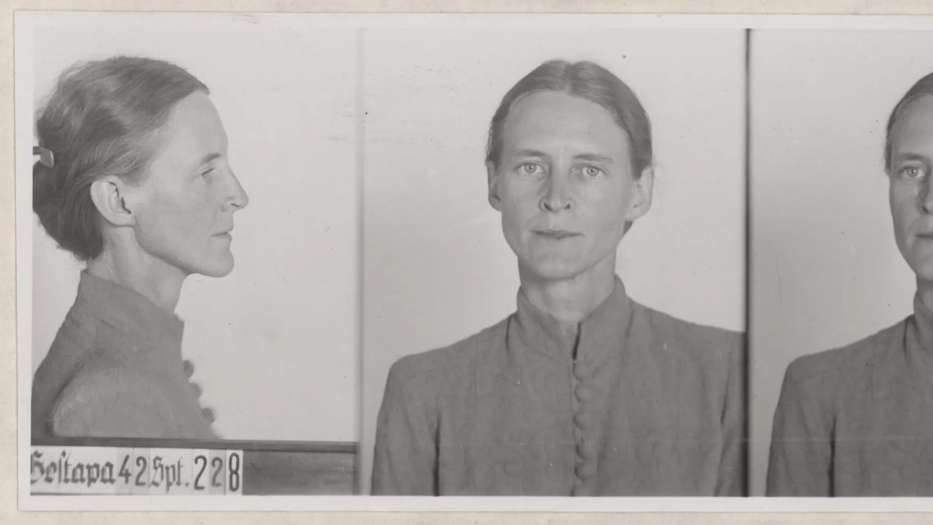 La ficha policial que los nazis hicieron de Mildred Harnack 