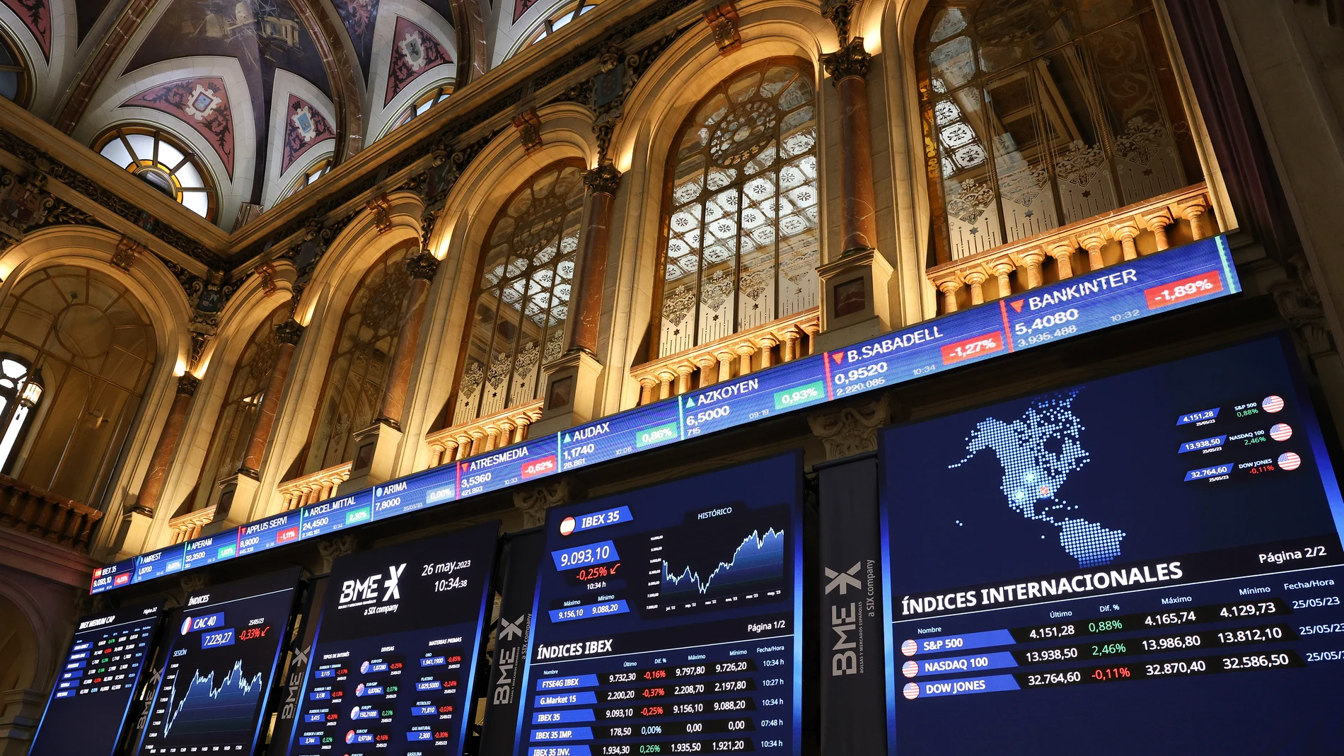 Economía/Bolsa.- El Ibex cierra la semana con una caída del 0,65% ante la incertidumbre del techo de deuda de EEUU