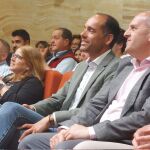El alcalde del Real Sitio de San Ildefonso, Samuel Alonso, junto a José Luis Aceves en un acto del PSOE
