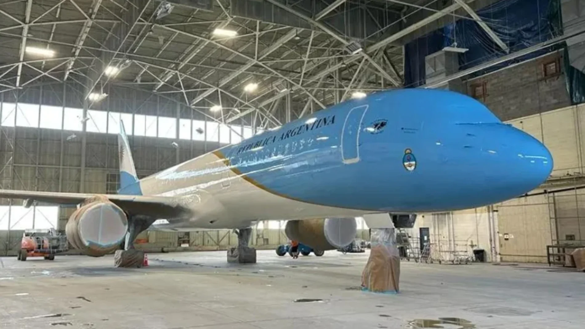 El nuevo avión del presidente de Argentina, un Boeing 757