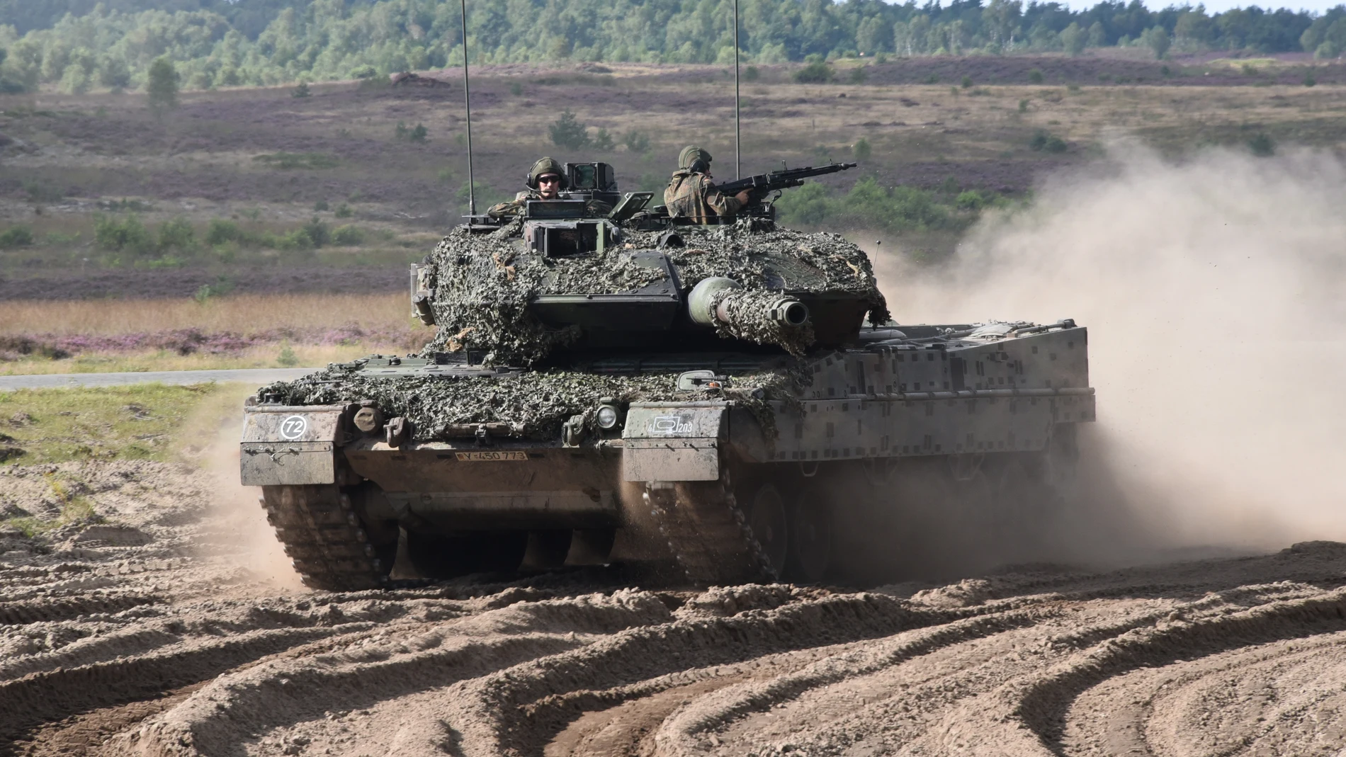 Imagen del Leopard 2A7+, la última versión disponible de este carro de combate de KMW