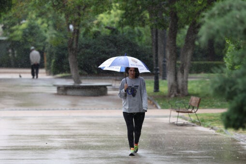 Una línea de turbonada sobre Madrid y lluvias para toda la semana