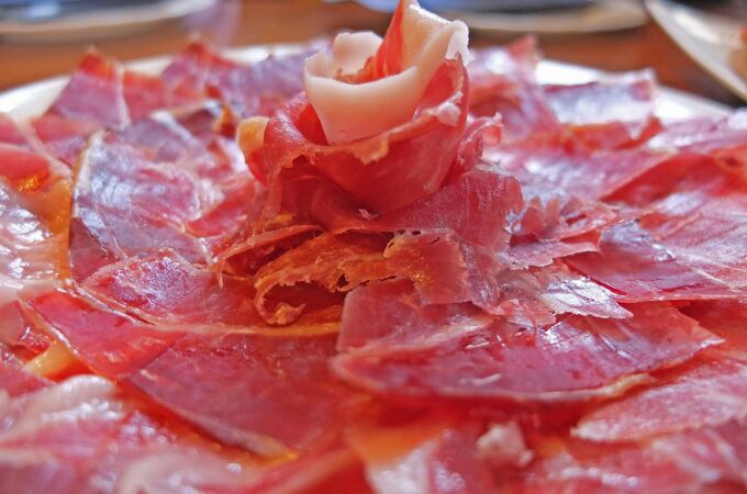 Un plato de jamón ibérico