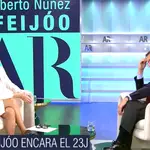 Ana Rosa Quintana y Alberto Núñez Feijoo en 'el programa de Ana Rosa'