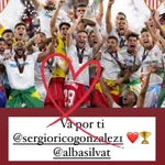 El emocionante mensaje de la mujer de Sergio Rico tras la victoria del Sevilla en la Europa League