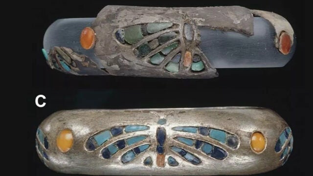 Uno de los brazaletes encontrados en la tumba de Hetepheres I