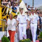 El rey Felipe VI pasa revista a la Armada en Motril