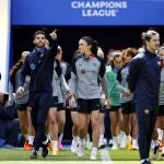 El último entrenamiento del Barcelona antes de la final