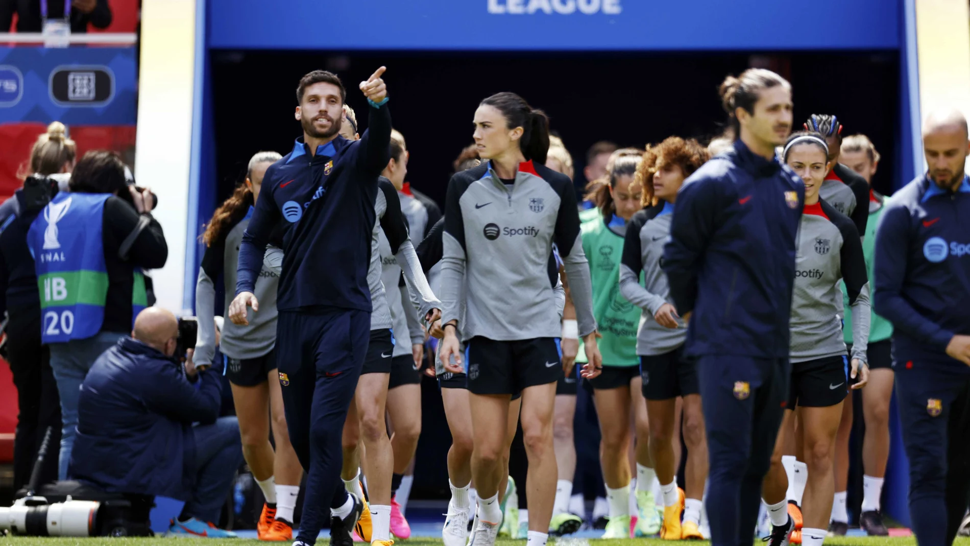 El último entrenamiento del Barcelona antes de la final