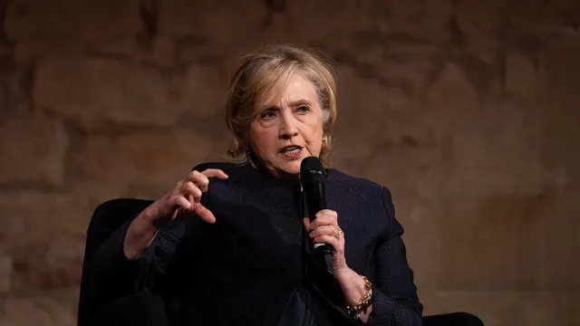Hillary Clinton, durante su conferencia en Barcelona
