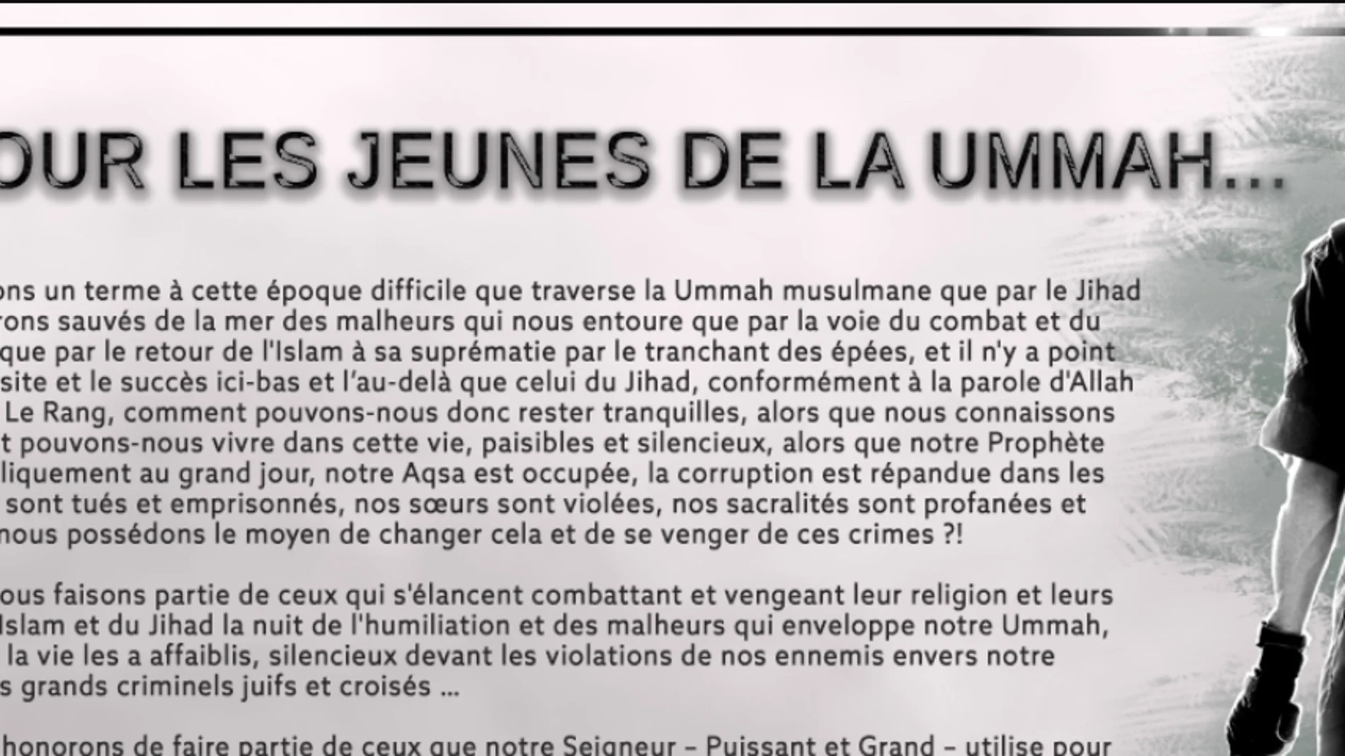 Mensaje dirigido a los jóvenes musulmanes franceses