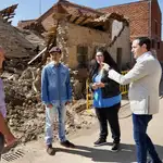 El presidente de la Diputación de Valladolid, Conrado Íscar, visita La Seca, municipio afectado por las tormentas