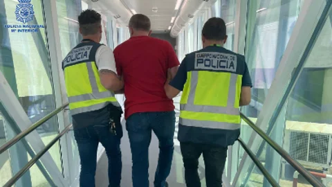 El detenido, conducido por agentes policiales