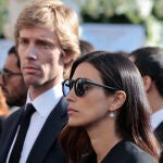 Christian of Hannover and Alessandra "Sassa" de Osma during burial of Constantine of Greece in Athens, on Monday,, 16 January 2023.