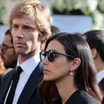 Christian of Hannover and Alessandra "Sassa" de Osma during burial of Constantine of Greece in Athens, on Monday,, 16 January 2023.